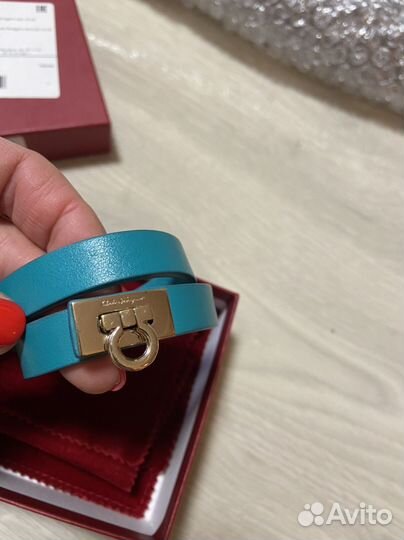 Браслет кожаный salvatore ferragamo, оригинал