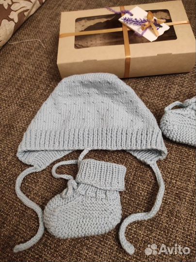 Пинетки, шапочка подарочная упаковка