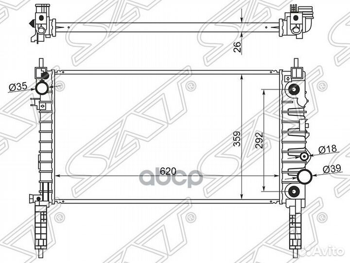 Радиатор Opel Mokka 12-19 CV0011-2 Sat