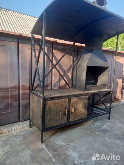 Кованые мангалы с крышей