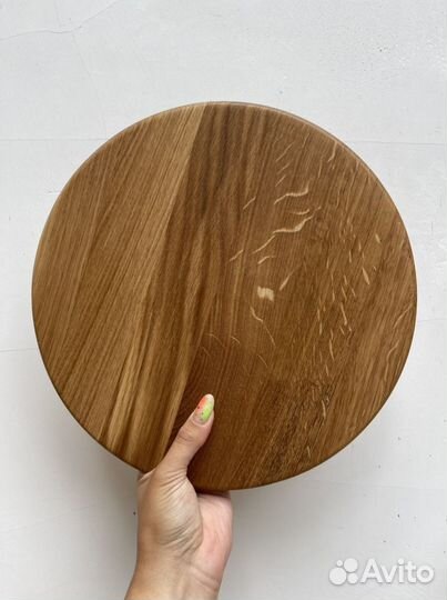 Круглая доска дубовая разделочная / сервировочная