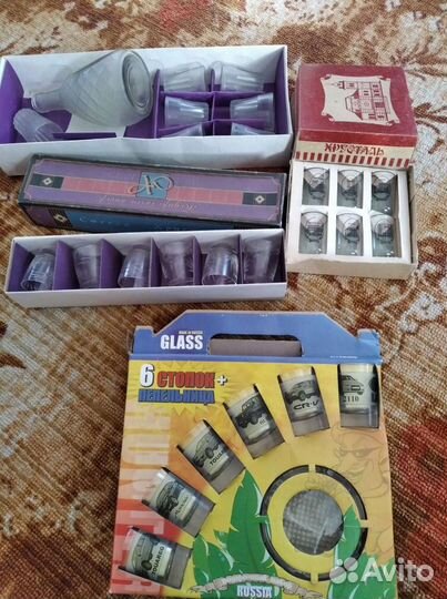 Стаканы, стопки, рюмки