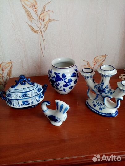 Посуда СССР Гжель