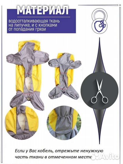Дождевик для собак