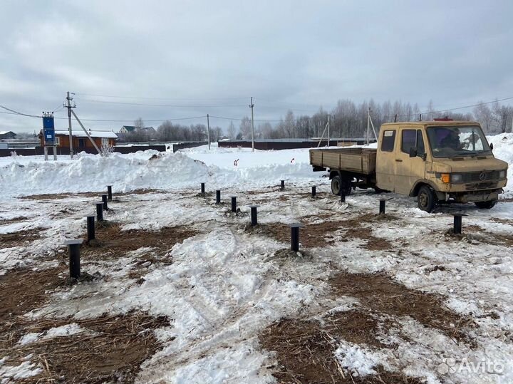 Свайно винтовой фундамент под ключ