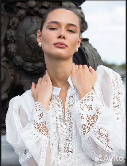 Белое платье sabellino французское кружево (новое)