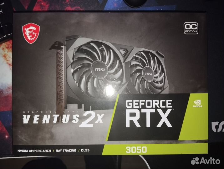 Видеокарта MSI GeForce RTX 3050 ventus 2X OC 8G