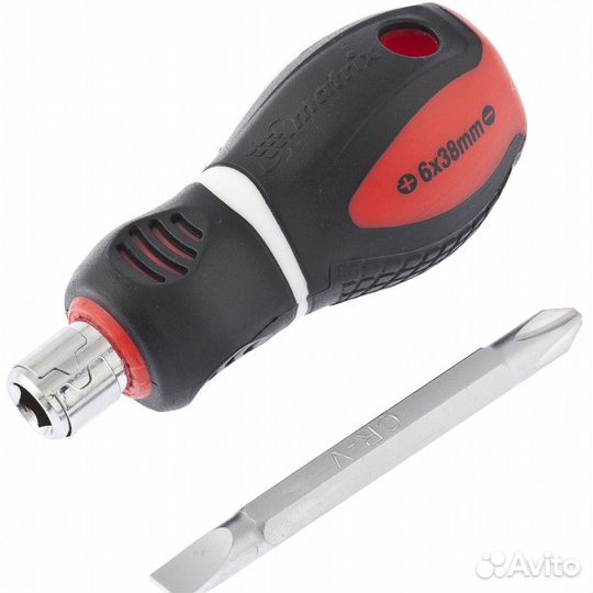 Отвертка комбинированная, SL6/PH2 х 38 мм, CrV, дв