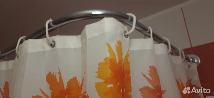 Карниз угловой для ванной штор, нержаеющая сталь