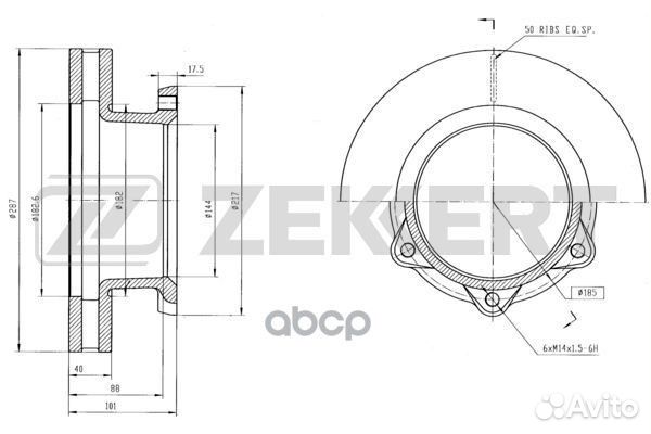 Диск торм. перед. Toyota Dyna (Y200 U300-U400)