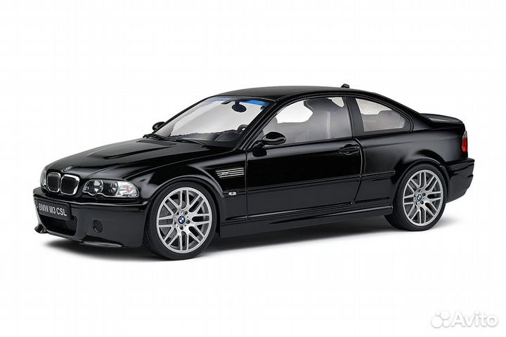 BMW E46 M3 CSL 2003 black Solido 1:18