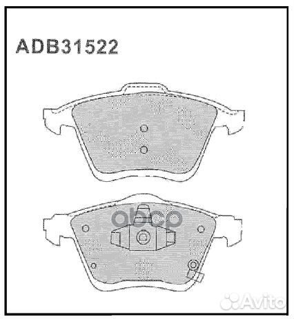 Колодки тормозные дисковые перед ADB31522 A