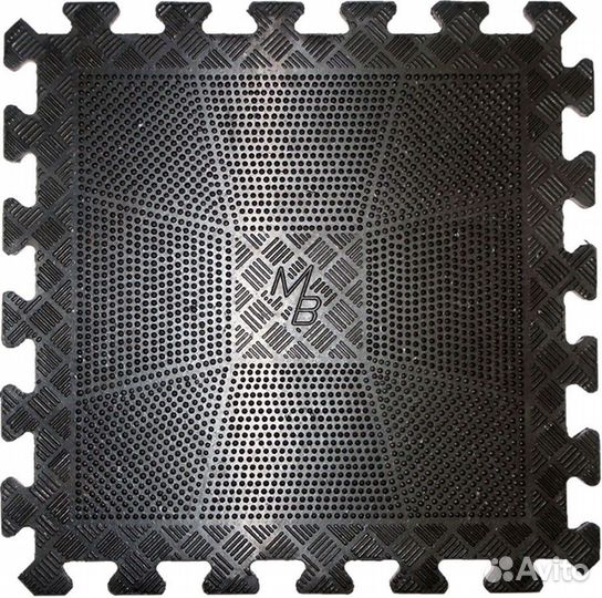 Напольное покрытие резиновое черное 40х40см 20мм