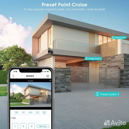Камера 4Мп с автозумом и слежением за человеком