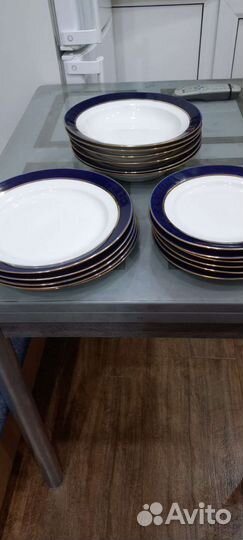 Фарфоровые Тарелки и чайные пары лфз 1988г