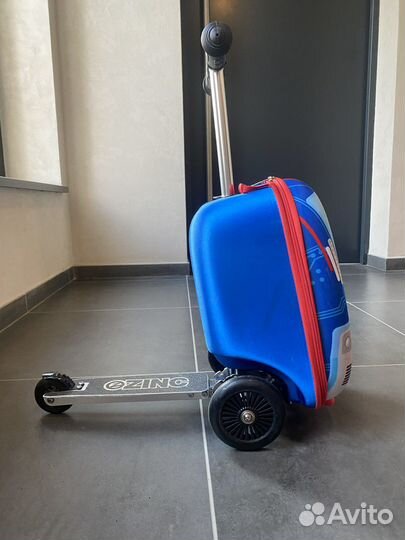 Детский чемодан самокат zinc