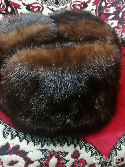 Норковая шапка мужская бу