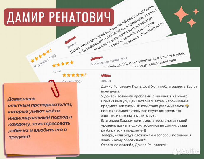 Репетитор по Химии, Дамир Ренатович