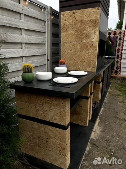 Модульная зона для кухни барбекю