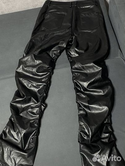 Rimilliштаны y2k широкие багги sk8 кожанные трубы