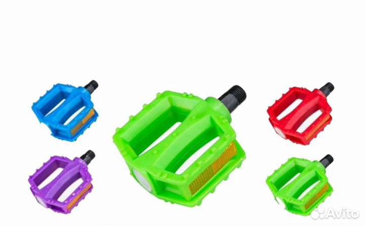Педали пластиковые детские 9/16 цветные