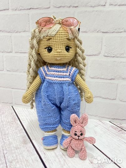 Кукла интерьерная, игровая, ручной работы, вязаная