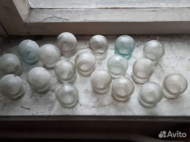 Банки медицинские 19 шт стекло