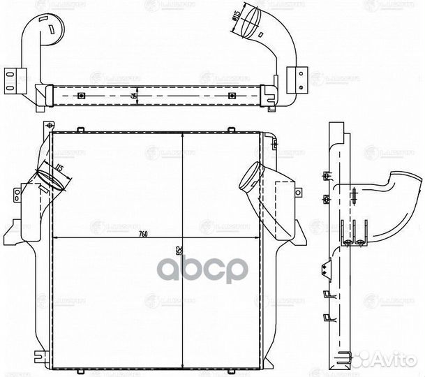 Онв (радиатор интеркулера) lric 1529 luzar