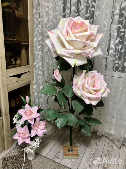 Светильник роза из изолона