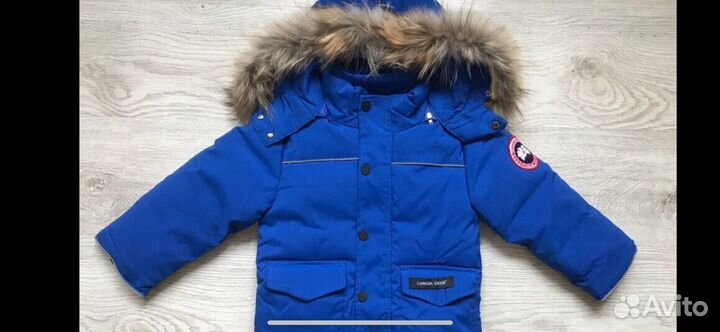 Canada goose комбинезон/шапка poivre blanc