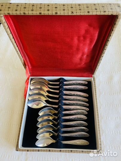 Набор мельхиоровых ложек чайные и кофейные СССР