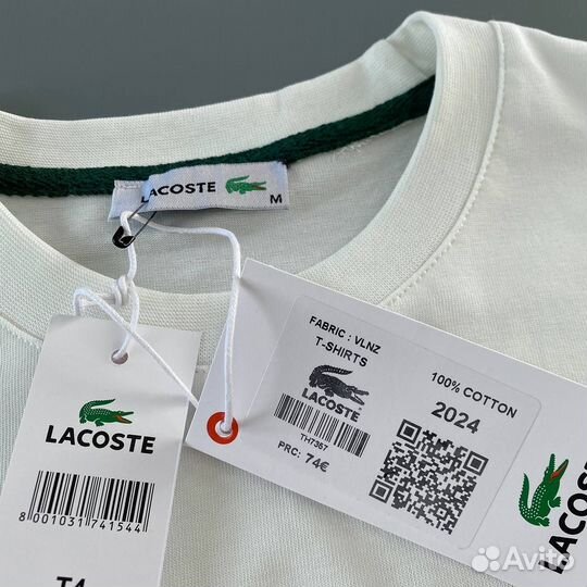 Футболка мужская lacoste белая