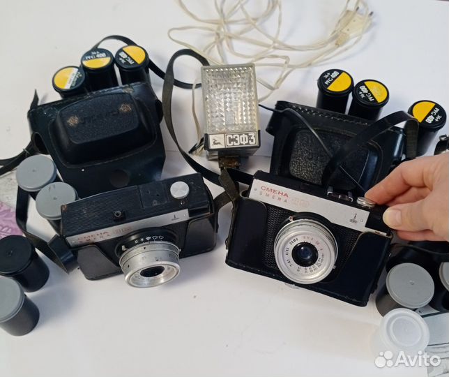 Плёночный фотоаппарат Смена М8 со вспышкой СССР