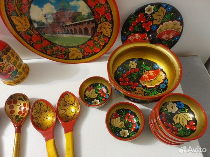 Сувенирный русский набор хохлома