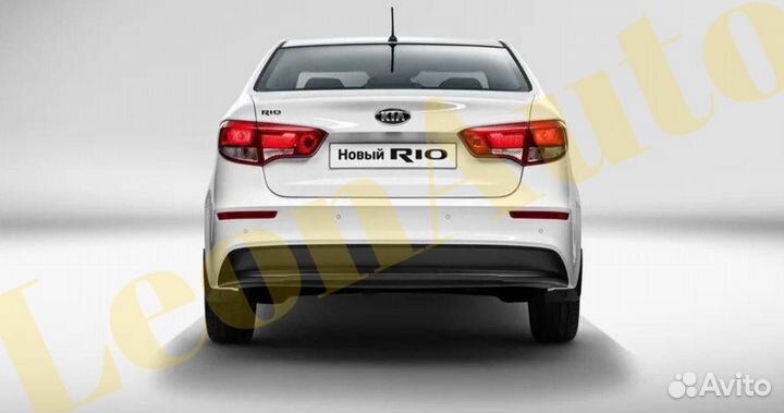 Задний бампер Kia Rio 3 2015-2017 Белый