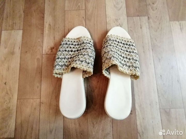 Туфли женские, сабо, на танкетке, летние