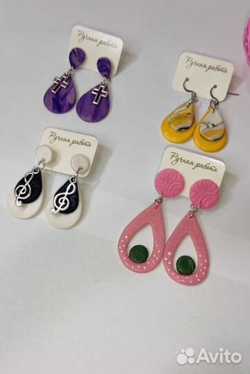 Серьги из полимерной глины