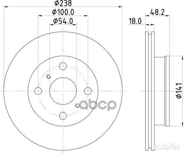 Диск тормозной перед ND1053K nisshinbo