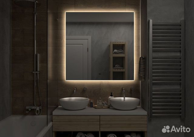 Зеркало квадратное с подсветкой