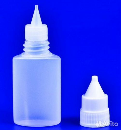 Пластиковые флаконы 20мл с крышкой и колпачком