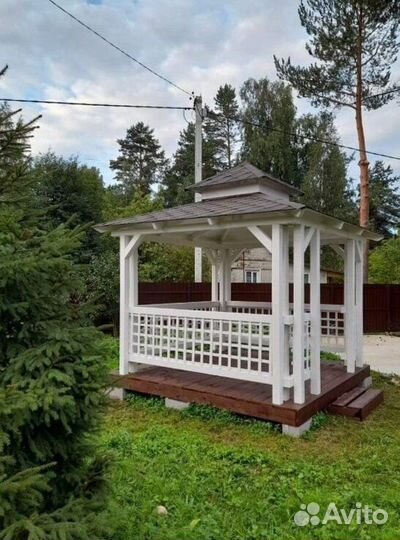 Беседки из дерева для дачи