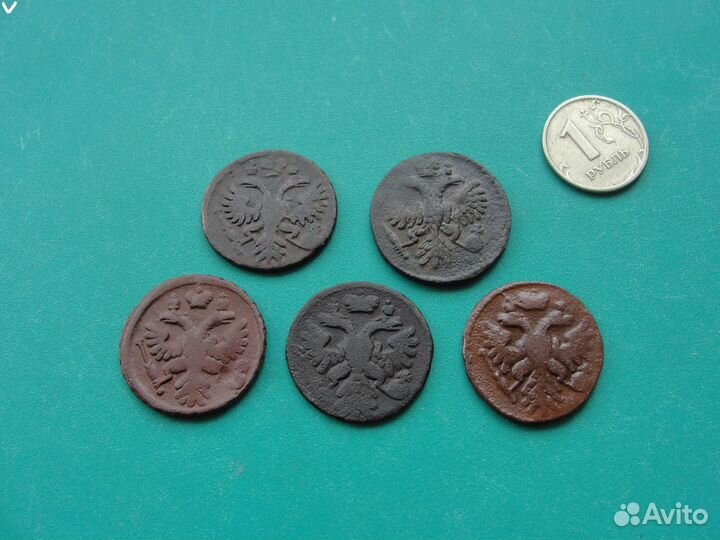 Медные монеты Анны Иоановны, погодовка