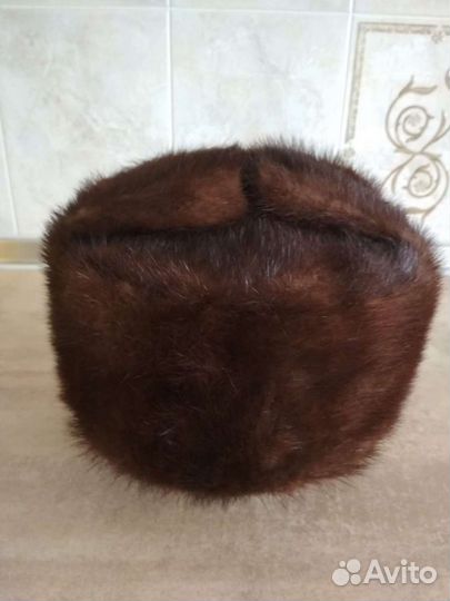 Норковая шапка мужская