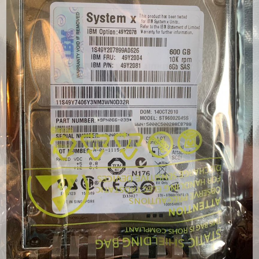 [49Y2004] Жесткий Диск Ibm 600gb 10k Sas 6gb 49y2004