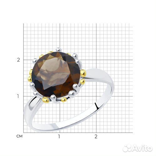 Кольцо sokolov из серебра, 92011722, р.19