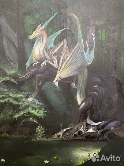 Картина дракон. 40x50