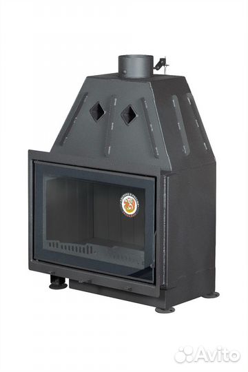 Камин Экокамин Альфа 700-150 B черный шамот