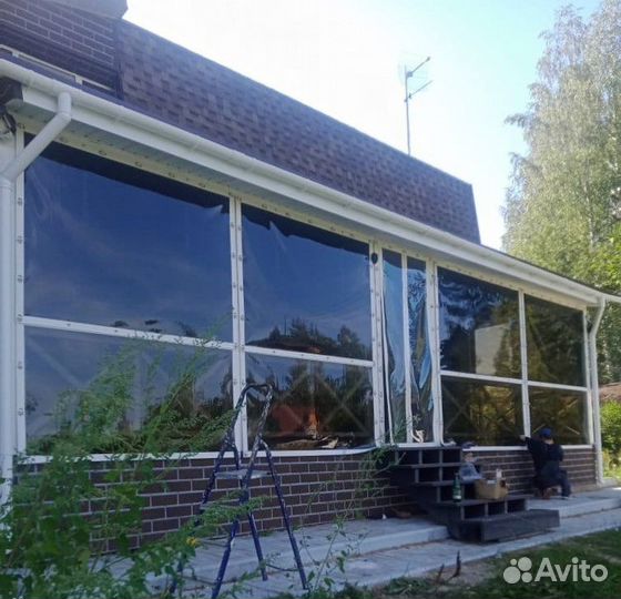 Мягкие пвх окна на беседку для террасы