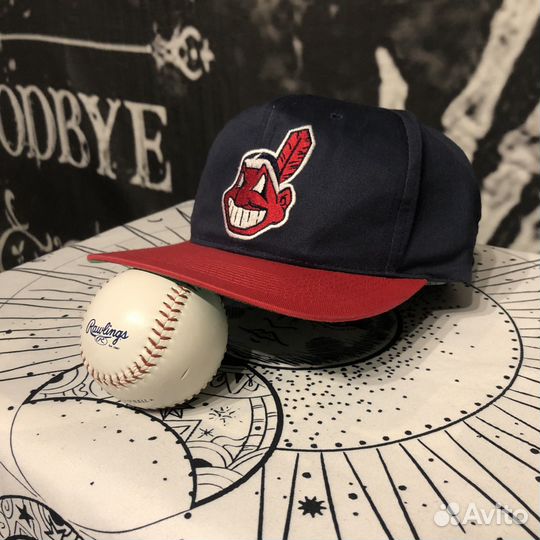 Бейсболка vintage Cleveland Indians мерч hardcore