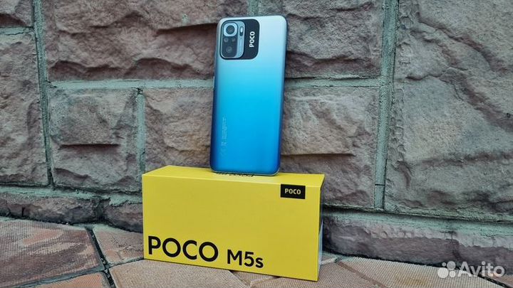 Poco M5s, 128Gb, Amoled, Blue, новый